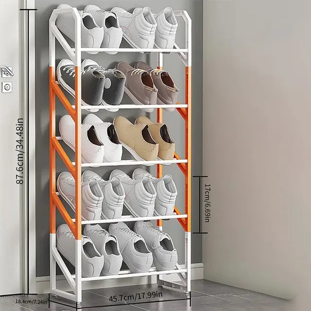 Easy Shoe Rack 3/4/5-Layer Foyer Shoe Cabinet Storage Rack Multifunctional Home Creative Splicing Storage Kitchen Organizers