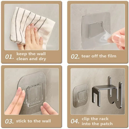 No Punching Bedroom Neat Storage Shoe Drying Slippers Rack Bathroom Rack Slipper Hook Toilet Drainage Rack Wall Mounted