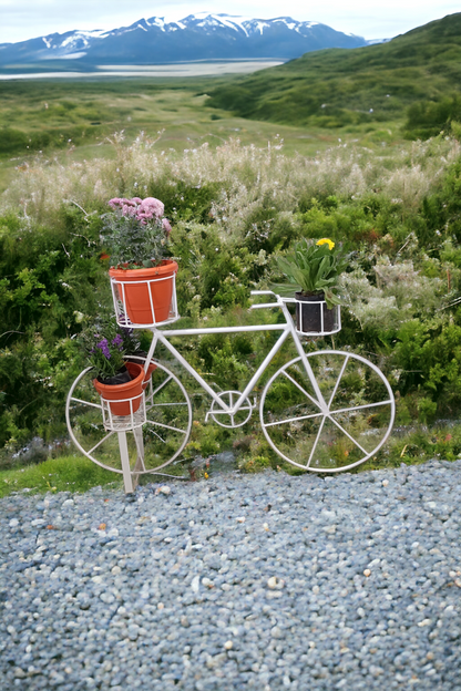 Pot Stand In Metal Cycle design