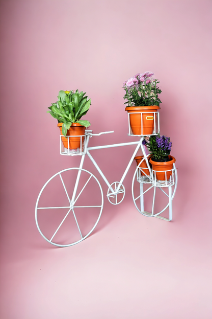 Pot Stand In Metal Cycle design