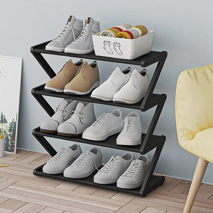 Simple z-shaped Fabric Dust-proof Shoe Rack Shoe Cabinet Household Multi-layer Space-saving Shoe Multi-functional Storage Rack