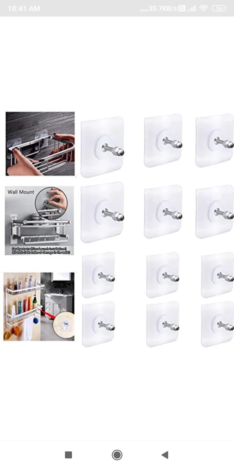 Adhesive Hooks for Photo frames Pack of 15