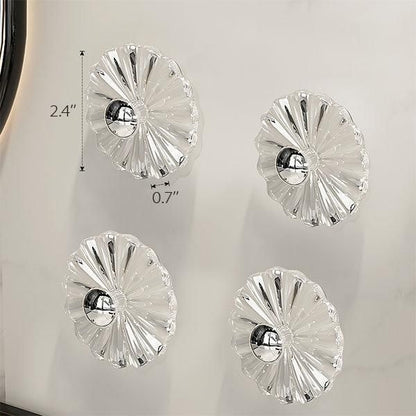 Petal Shaped Adhesive Wall Hooks (5Pcs)